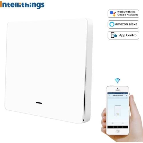 Physical Switches with Big Push Button Smart Light Switch Neutral Required Alexa Google Home Smart Life 1 Gang 2 Gangs 3 Gangs