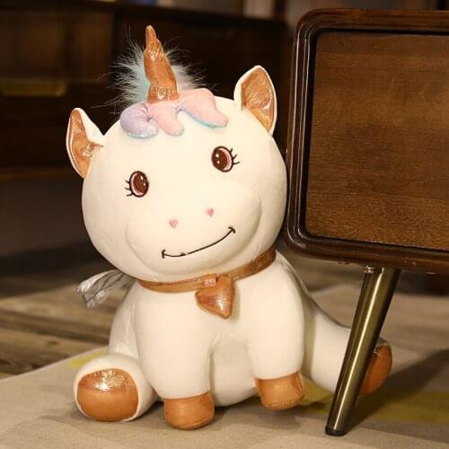 1pc 35cm Lovely Fat Angel Unicorn Plush Toys Cute Animal Pillow Stuffed Soft Kawaii Unicorn Dolls Children Baby Birthday Gift