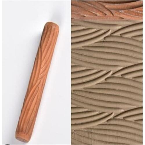 Polymer clay texture sheets wood rolling pins pottery tools caving scraping tool Roll Pressed Printing Texture Ceramic tools