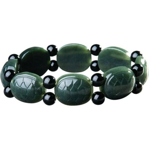 DROP SHIPPING XINJIANG HETIAN JADE BRACELETS LUCKY AMULET TURTLE SHELL RICH ARMOR BRACELET FOR WOMEN MEN