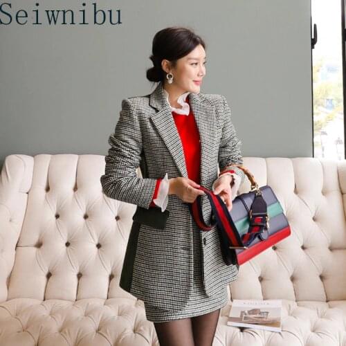 Женские деловые юбочные костюмы Seiwnibu China At AliExpress