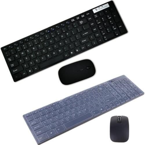  Universal Silent Ultra-thin 2.4G Wireless Keyboard and Mouse Set for Laptop PC Computer