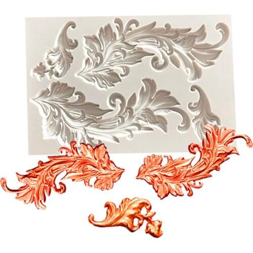 European Retro Embossed Flower Shaped Silicone Fondant Cake Decorating Mold Chocolate Molds Baking Tools Kitchen Accessories