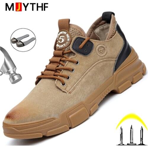 High Quality Safety Shoes Men Indestructible Work Sneakers Safety Footwear Man Anti-scalding Sparks Welder Shoes Work Sneakers