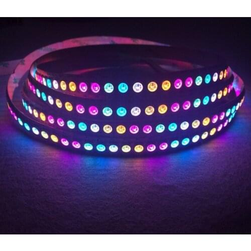 WS2813 (Dual-signal wires)30/60 leds/m DC5V 1m/5m 2813 individually led pixel strip WS2812B Updated Black/White PCB IP30/65/67