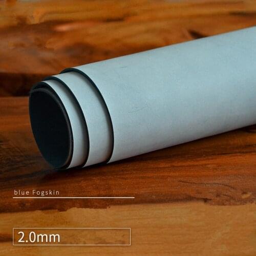 Vegetable tanned leather leather 0.8 handmade diy leather fog wax skin 1mm waxed skin head layer cowhide 2.0mm blue