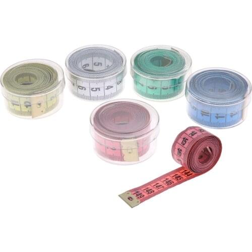 1pc 150cm/60" Body Measuring Ruler Sewing Tailor Tape Soft Flat Sewing Ruler Measuring Tape Random Color