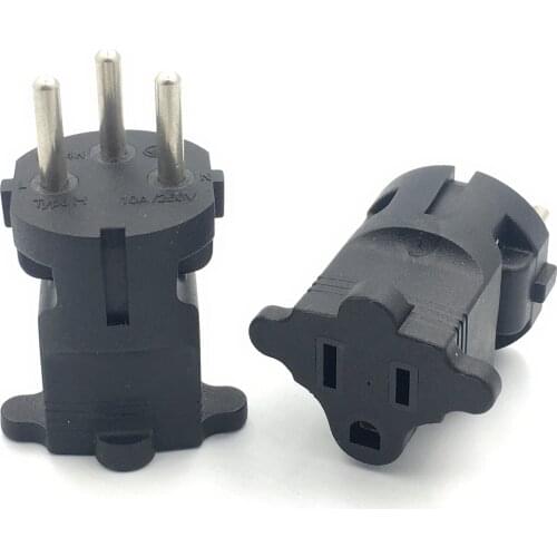 1pc Israel 3Pin Male To Nema 5-15R USA Female Adapter US 3 Prong to Israel SI-32 Type H Travel Plug Connector