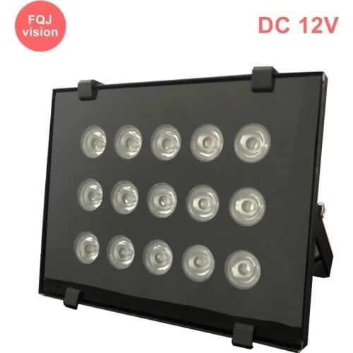 15Pieces Array Infrared Lamp DC 12V Outdoor 90 Degree Night Vision Surveillance Camera Filled IR Illuminator for Cameras