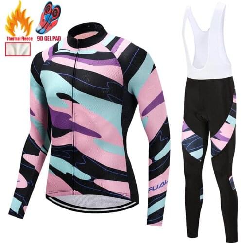 2018 Winter Cycling Clothing Thermal Fleece Long Maillot Ciclismo Hombre Cycling Jersey Mens Bike Fitness Sportswear DT01 XS-3XL