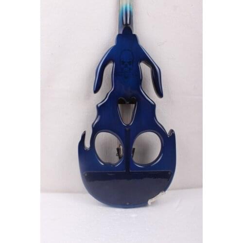 4/4 Electric Violin Silent Pickup Fine tone parts include blue #8-22 red color