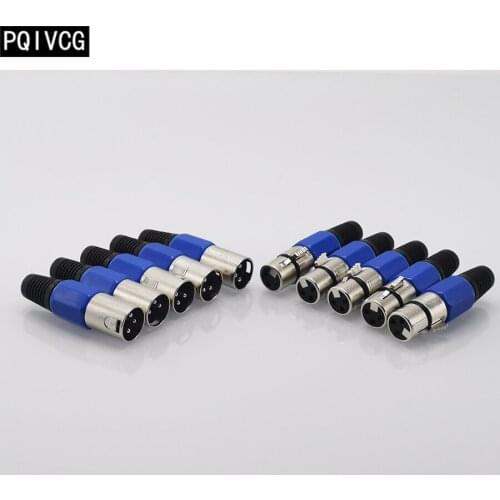 5 pairs / 3 PIN XRL Plug ON/OUT DMX XRL PLUG DMX512 signal cable connector 5 pieces IN 5 pieces OUT