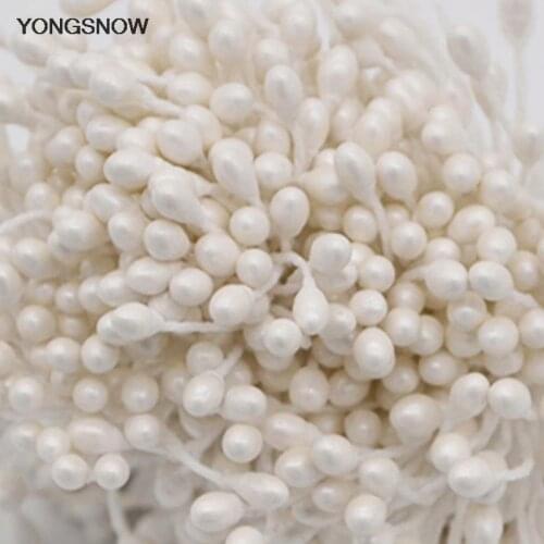 500 Head 3mm Mini Stamen Flower Artificial Pearl Flower Stamen Double Tips DIY Handmade Scrapbook Accessories Wedding Decoration