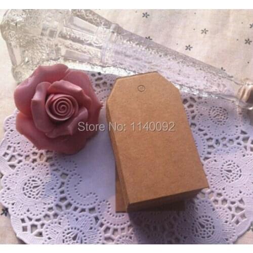 Free shipping 500 pcs a lot 4x7cm blank shape cutting kraft paper tags/gift decorated card/baking price tags/DIY festival cards