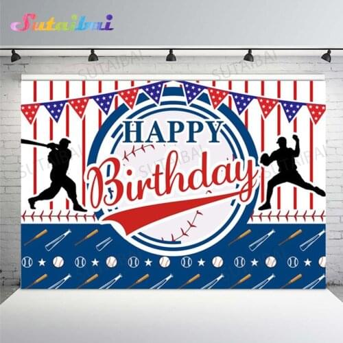 Baseball Boy Birthday Photography Backdrop Child Sport Party Customize Studio Banner Photo Background Decorations Photocall