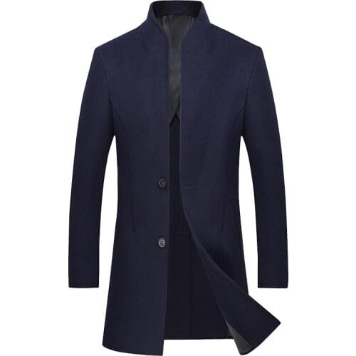 Long in the manual cloth coat of 2018 autumn winters is recreational the pure wool double male MN1189 - components coat