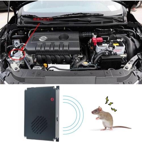 Behogar Battery Powered Electronic Car Truck Steamer Ultrasonic Pest Control Repeller Deterrent Anti Mice Mouse Rat Cockroaches