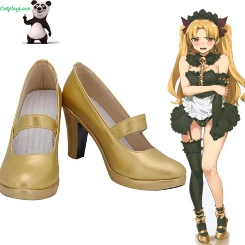 FGO Fate Grand Order Lancer Ereshkigal Maid Golden Cosplay Shoes Long Boots Leather CosplayLove