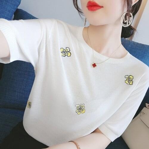 2021 Direct Selling Real 20594 (hall 9 Ranked No. 1) Not Make Web Celebrity Figure Round Collar Short Sleeve T-shirt 32 Petals