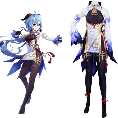 Game Genshin Impact GanYu Cosplay Costume Jumpsuit Outfits Halloween Carnival Suit