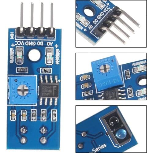 TCRT5000 Infrared Reflective Sensor Module IR Barrier Line Track Photoelectric Switch for Arduino Smart Car Robot