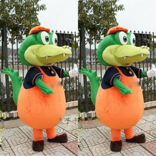 Crocodile Mascot Costume Cartoon Animal Cosplay Party Fancy Dress Parade Adults Outfits Advertising Suit Halloween Xmas Easter
