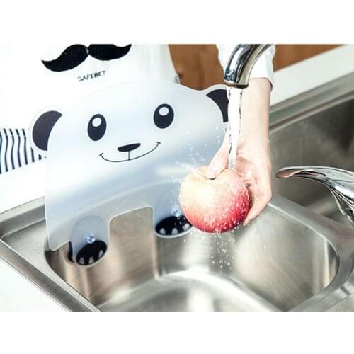 Cute Panda Water Splatter Screens Guard Baffle Board Sucker Water Baffle Plate Wash Basin Baffle Sink Board Screen Separators