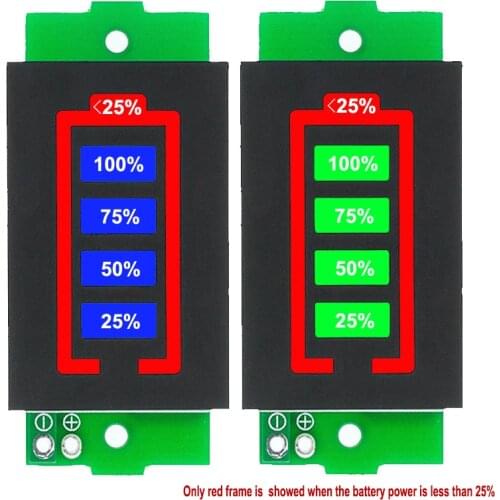 1S-4S-8S Single 3.7V Lithium Battery Capacity Indicator Module 4.2V Blue Display Electric Vehicle Battery Power Tester Li-ion