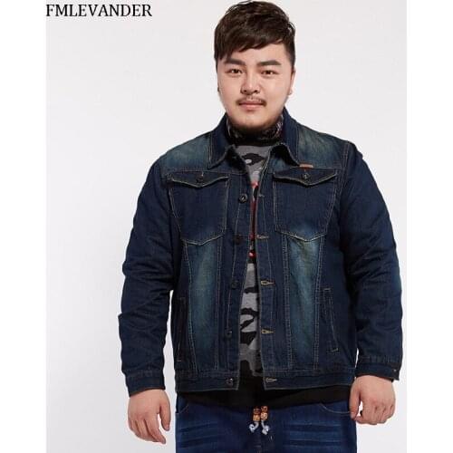 Men New Trend In 2019 Fashion Denim Jackets Plus Size 7XL Fashionable Jean Jackets Men