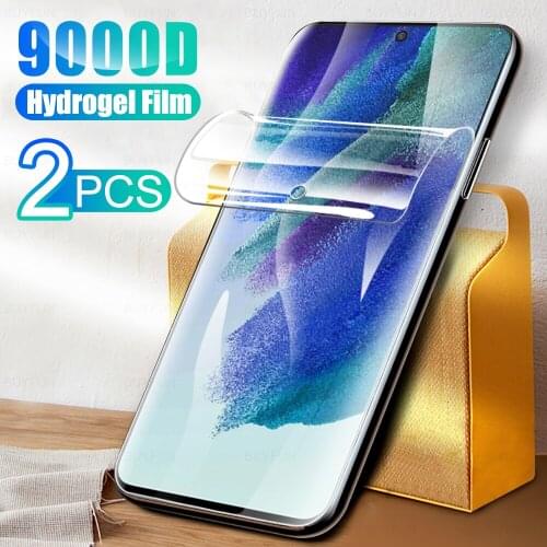 2Pcs Full Cover Soft Hydrogel Film For Samsung Galaxy S21 FE Screen Protection For Sansung Sumsung S 21 6.41" Protector Not Glas