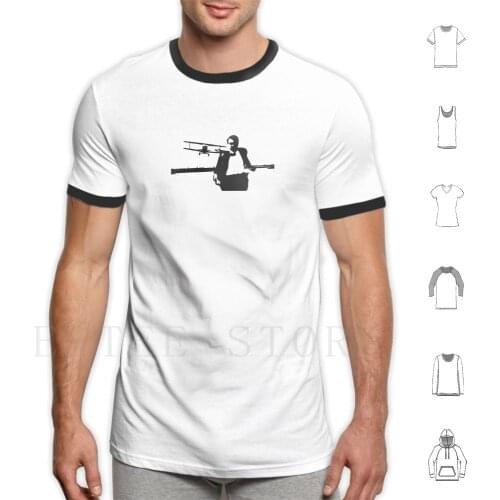 On The Run T Shirt DIY Big Size 100% Cotton Cary Grant Film Heroes Hitchcock Iconic North Northwest Popart Vector Vintage