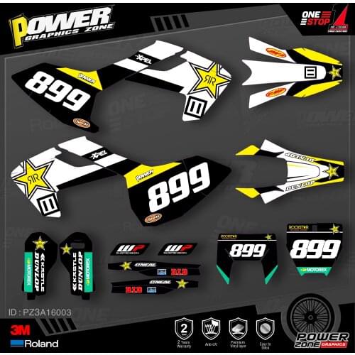 PowerZone Custom Team Graphics Decals 3M Stickers Kit For Husqvarna Sticker 2016-18 TC FC TX FX FS 2017-19 TE FE 125-450cc 03