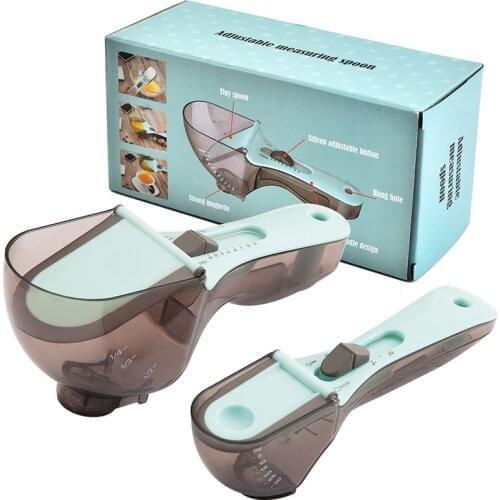Adjustable Measuring Cups Multi-functional Spoons Sets with Scale Measuring Scoop Precise For Cooking 5ml To 30ml Kitchen Tools