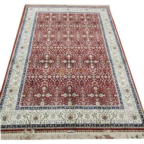 Seeykeep™ 5.5x8ft Rectangle Pure Silk Handknotted Oriental Rug-SK3036054