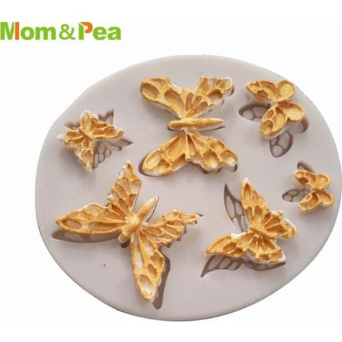 Mom&Pea MPA0753 Butterfly Shaped Silicone Mold Cake Decoration Fondant Cake 3D Mold Food Grade