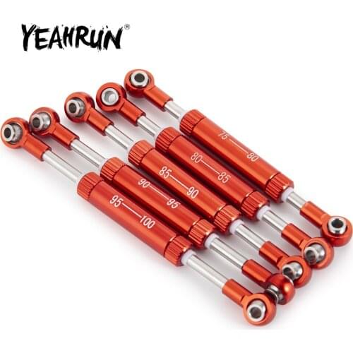 YEAHRUN Adjustable Length Servos Pull Rod-Steering Lever for SCX10 90046 TRX4 1/10 RC Crawler
