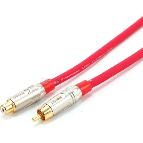 1Pcs RCA male to female extension cable AV camera dvd fever audio and video microphone cable HiFi