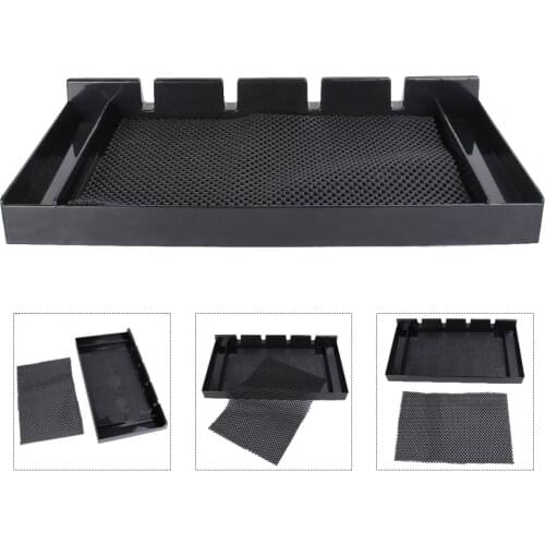 Convenient Hair Clipper Storage Rack Eletric Hair Cutter Holder Hair Trimmer Storage Rack for Barbershop with Non-slip Mat (Blac