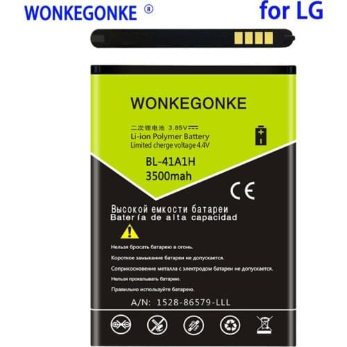 WONKEGONKE 3500mah BL-41A1H Battery For LG F60 D390N EAC62638301 BL41A1H Mobile Phone Batteries Bateria