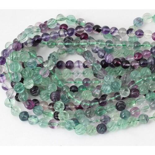 Colorful fluorite purple beads Diy handmade bead 15.5"string for bracelet and necklace