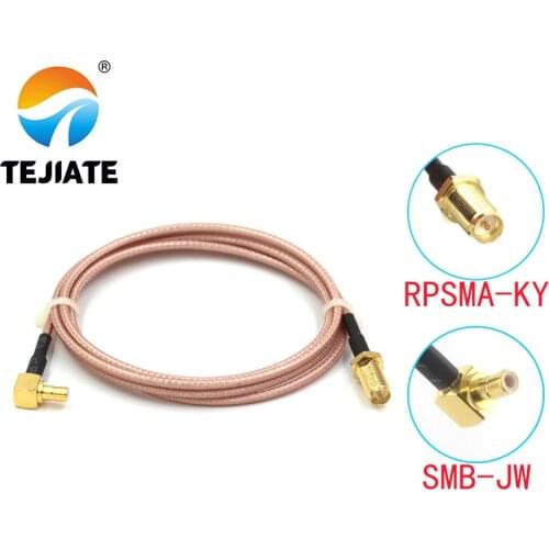 1PCS TEJIATE Adapter Cable SMB To RPSMA Type SMB-JW Convert RPSMA-KY 8-90CM 1M 1.5M 2M Length Connector RG316 Wire