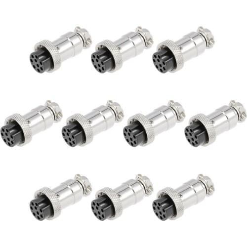 10PCS Aviation Connector 16mm 9P 4A 125V DF16 Waterproof Female Wire Panel Power