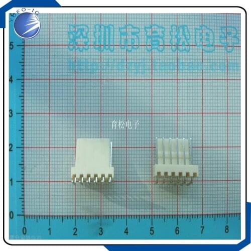 10PCS/LOT 6PIN KF2510 The Right Angle Pin plug type connector socket KF2510-6P spacing of 2.54MM terminal