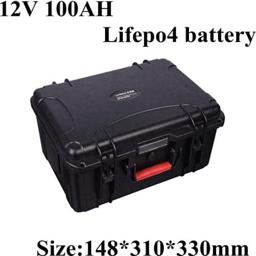 12v 100ah Lifepo4 Lithium Battery 4S 12.8V Battery Pack with BMS for Solar and Wind Power System Energy Storage System+charger