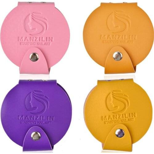 24 Slots Nail Art Stamp Plate Stamping Plates Holder Storage Bag Durable PU Leather Cases Stamp Bag Organizer