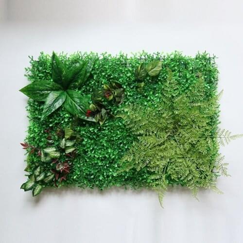 40x60cm Artificial Green Plant Wall Panel Plastic Outdoor Indoor Decoration Wedding Background Party Garden Grass Flower Wall