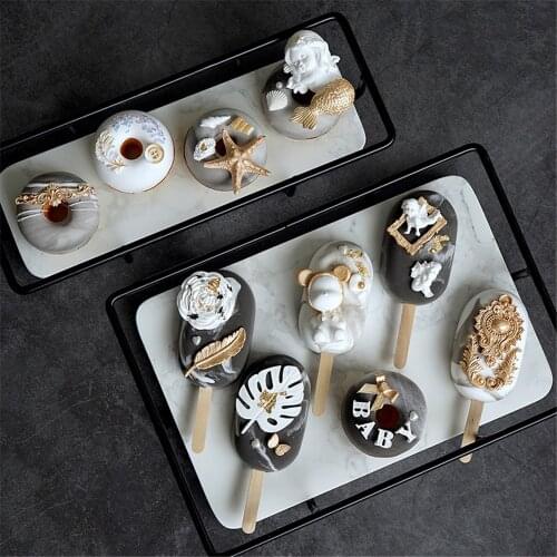 Artificial simulation fake food props baby shower cake decorating supplies flower starfish angel donuts popsicle ice cream model