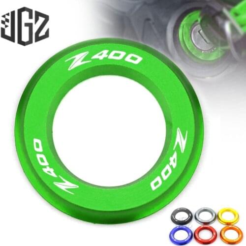 Motorcycle CNC Aluminum Ignition Switch Ring Key Cover Protection Circle Cap For Kawasaki Z400 2013 - 2017 2018 2019 Accessories