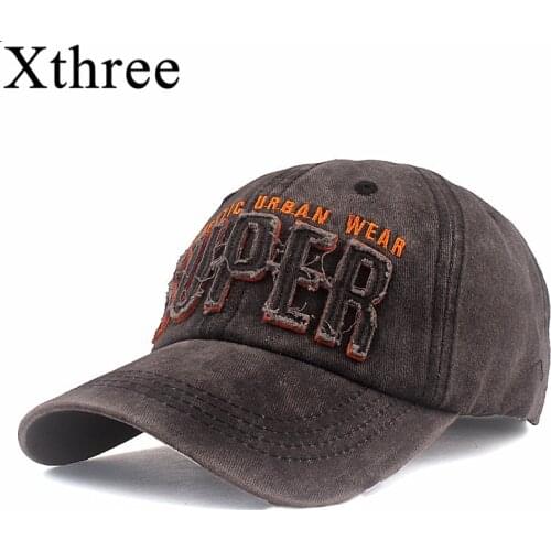 Xthree Mens Baseball Cap For Women Super Letter Cap Snapback Hats Bone Casquette Hip Hop Casual Gorra Adjustable Cotton Hat Cap