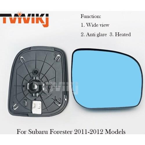 TVYVIKJ Side rearview mirror blue glass lens For Subaru Forester 2010 2011 2012 wide view anti glare side door mirror wing